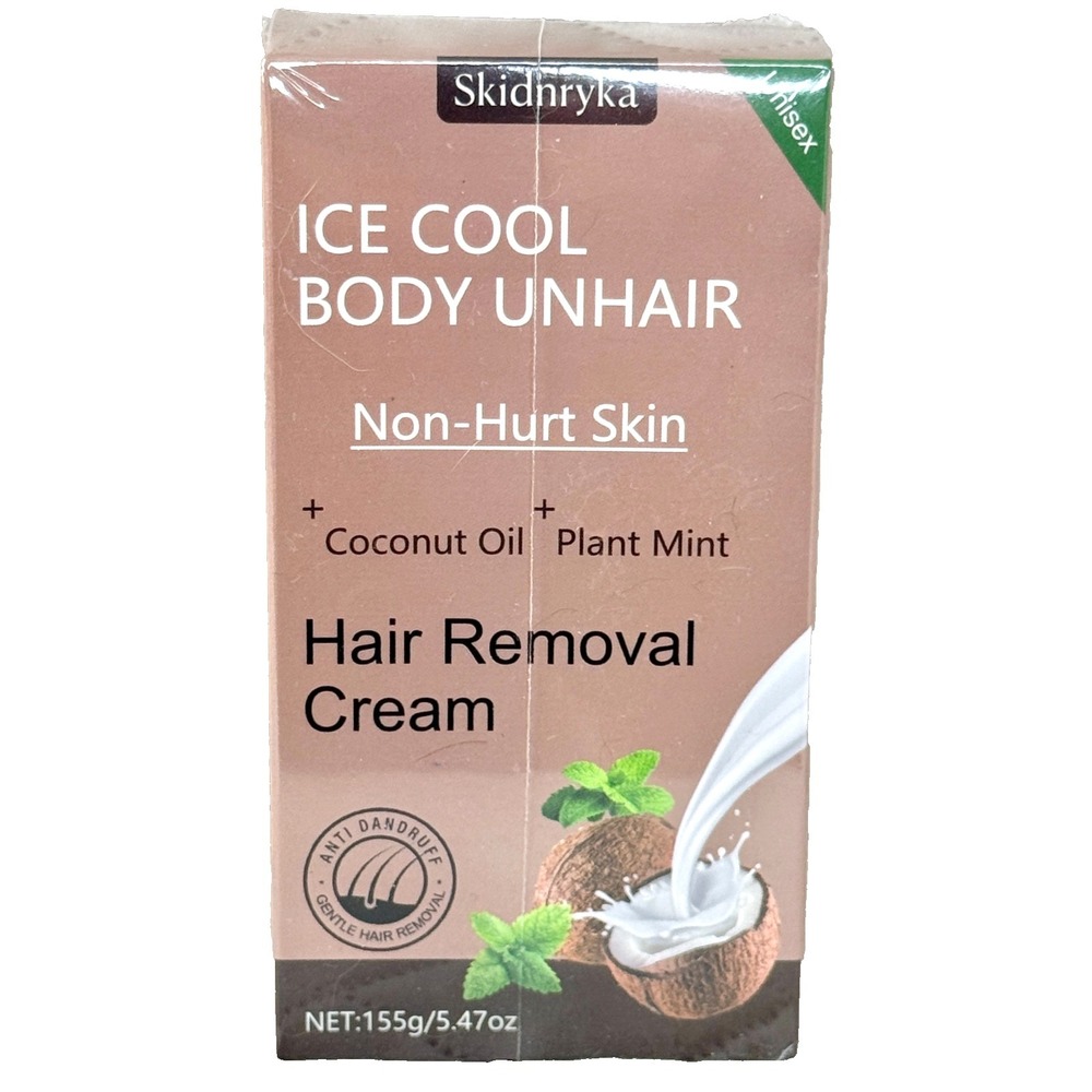 Ice Cool Body Hair Removal Cream Painless,‎ Mint & Coconut New